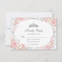 Blush Rosa Quinceañera Borboleta Prata