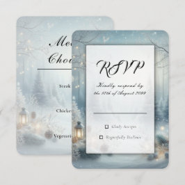 Cartão RSVP Boatos de um Casamento no Solstício de Inverno
