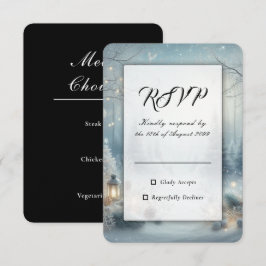 Cartão RSVP Boatos de um Casamento no Solstício de Inverno