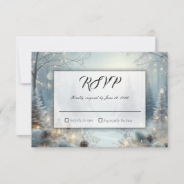 Cartão RSVP Boatos de um Casamento no Solstício de Inverno