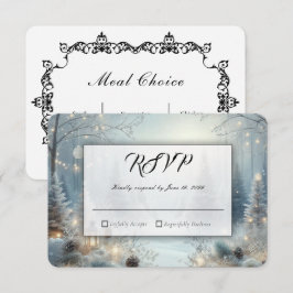 Cartão RSVP Boatos de um Casamento no Solstício de Inverno