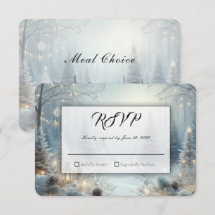 Cartão RSVP Boatos de um Casamento no Solstício de Inverno