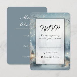 Cartão RSVP Boatos de um Casamento no Solstício de Inverno