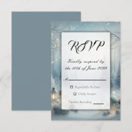 Cartão RSVP Boatos de um Casamento no Solstício de Inverno