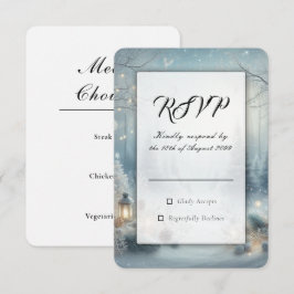 Cartão RSVP Boatos de um Casamento no Solstício de Inverno