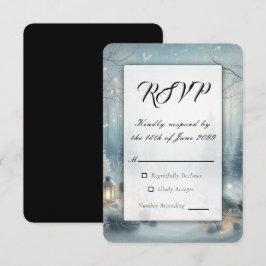 Cartão RSVP Boatos de um Casamento no Solstício de Inverno