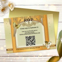 Cartão RSVP Bohemian QR Code Dreamcatcher Weding