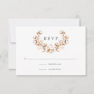 Cartão RSVP Boho Cotton Wedding
