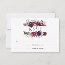 Cartão RSVP Boho Floral Boho