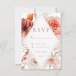 Cartão RSVP Boho Floral Boho Casamento