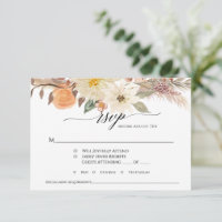 Boho Floral Terroso de Outono Grama das Pampas Cas