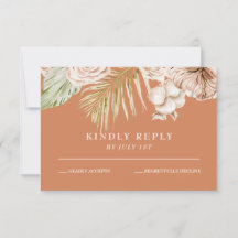 Boho Tropical Floral e palmeira terracota casament