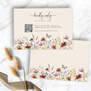 Cartão RSVP Boho Wildflower