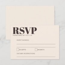 Bold Cream and Brown Modern Wedding Enclosure