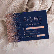 Borda com Brilho Azul Navy Rosa Dourado Moderna