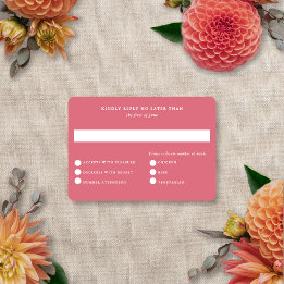 Cartão RSVP Borrar Moderno Floral Elegante Casamento de Verão 