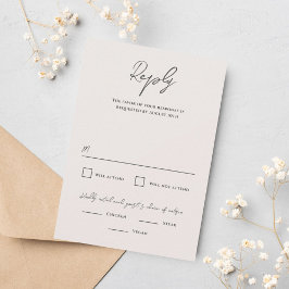 Cartão RSVP Bradford Modern Wedding