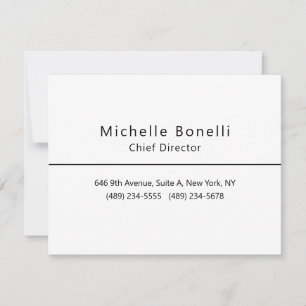 Cartão RSVP Branco moderno minimalista comum profissional