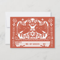 Brick Red Mexicano Fantail Doves Papel Picado