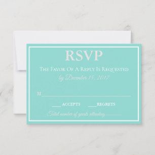 Cartão RSVP BRIDE Um Toque De Silver Traditional Wedding Suite