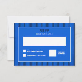 Cartão RSVP Brushstrokes Gira Bar Personalizado Azul Bat Mitzv