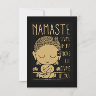 Cartão RSVP Buda Namaste O Divino Em Mim