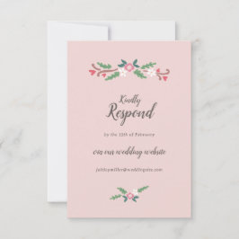 Cartão RSVP Bunch Floral Romântico Russo
