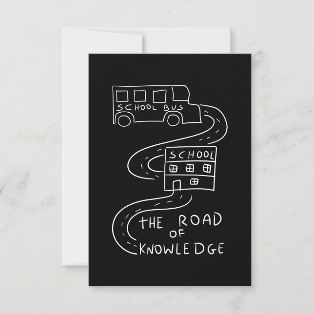 Cartão RSVP Bus Driver the Road of Knowledge (Frente)