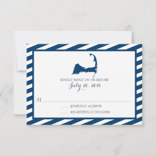 Cartão RSVP Cabo Cod VP de Casamento