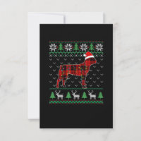 Cachorro Vermelho Xadrez Feio de Natal Luz Boston 