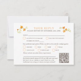 Cartão RSVP Cair no amor com a aquarela bombina casamento com 