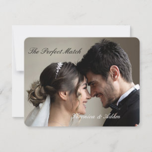 Cartão RSVP Caixa de Fósforos de Casamento – Casal Perfeito Ed