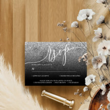 Caligrafia Moderna Casamento Prata Brilhante