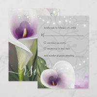 Calla branca e roxa Lily Elegante Watercolor