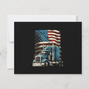 Cartão RSVP Caminhante Bandeira Americana Para A Unidade De Ca