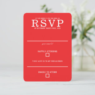 Cartão RSVP Caminhão Vintage Vermelho