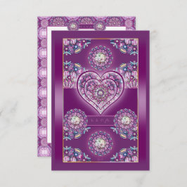 Cartão RSVP Cardinal Red Rosace