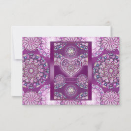 Cartão RSVP Cardinal Red Rosace