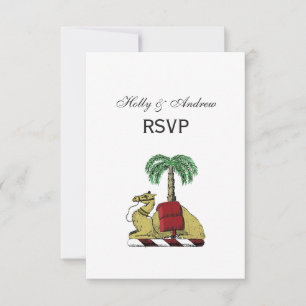 Cartão RSVP Casaco de Braços Heráldico da Árvore Palm Palm