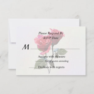 Cartão RSVP Casal de Rosas