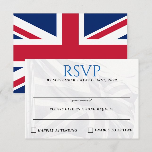 CARTÃO RSVP CASAL UK (Frente/Verso)