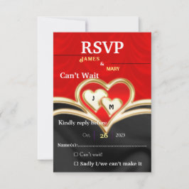 Cartão RSVP casamento