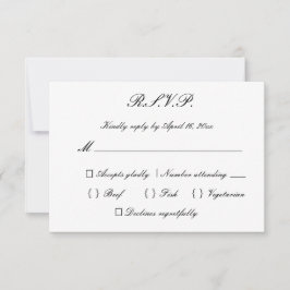 Cartão RSVP Casamento