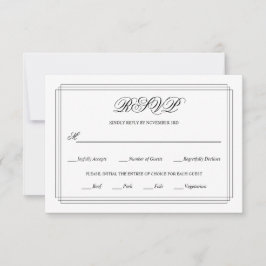 Cartão RSVP Casamento antigo com o velho Money, na fronteira b