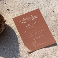 Casamento ao ar livre com pinheiro da montanha Ter