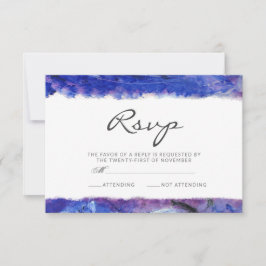 Cartão RSVP Casamento Azul