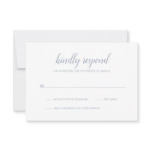 Casamento Azul Dusty, Simples Script Formal Elegan