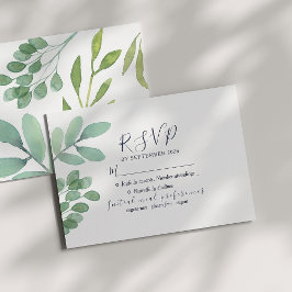 Cartão RSVP Casamento Botânico de Eucalipto
