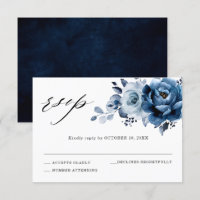 Casamento Botânico Floral Azul Desbotado Ardósia M