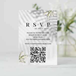 Cartão RSVP Casamento Botânico Minimalista Elegante